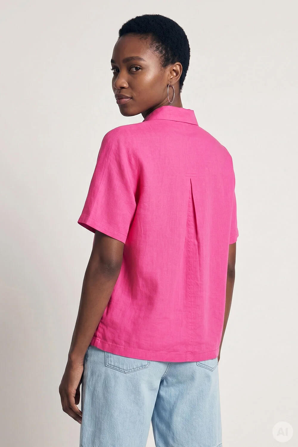 Manalaa – Leinenbluse mit 1/2-Arm