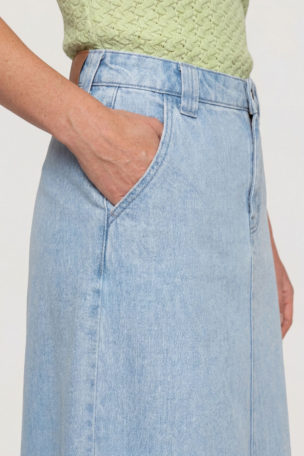 Image Lovaa – Midirock aus Tencel-Denim_3