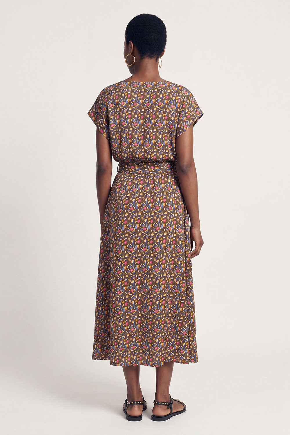 Image Oleaa – Maxikleid Crinkle-Viskose_2