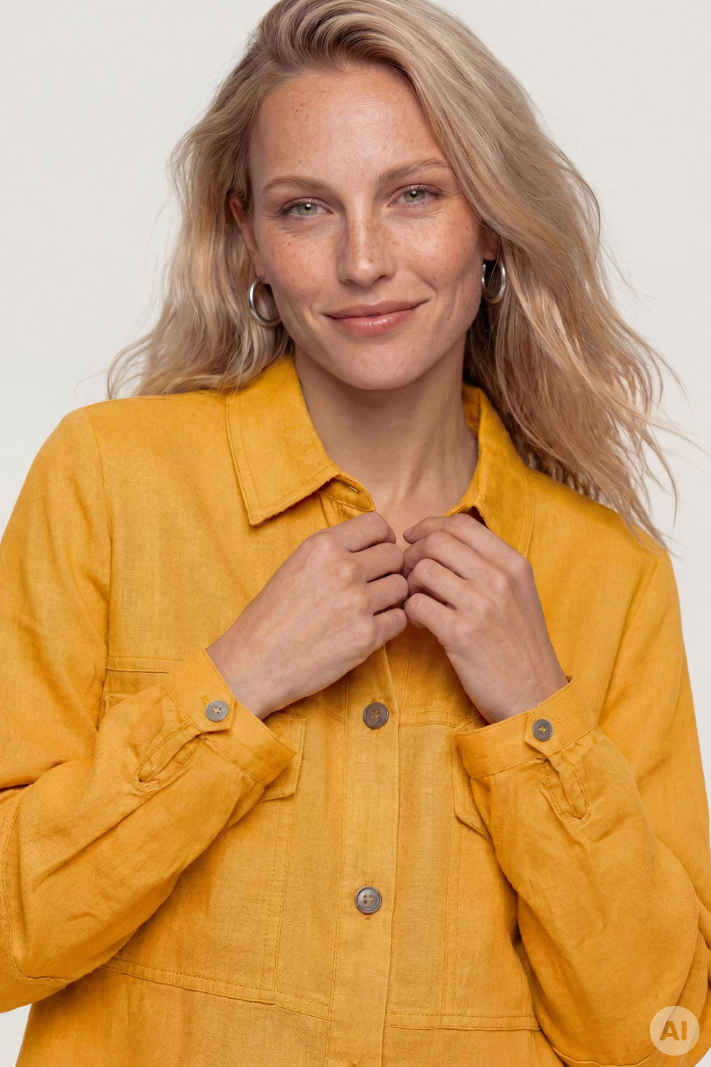 Image Ravinaa – Leinen-Hemdjacke Boxy Fit_3