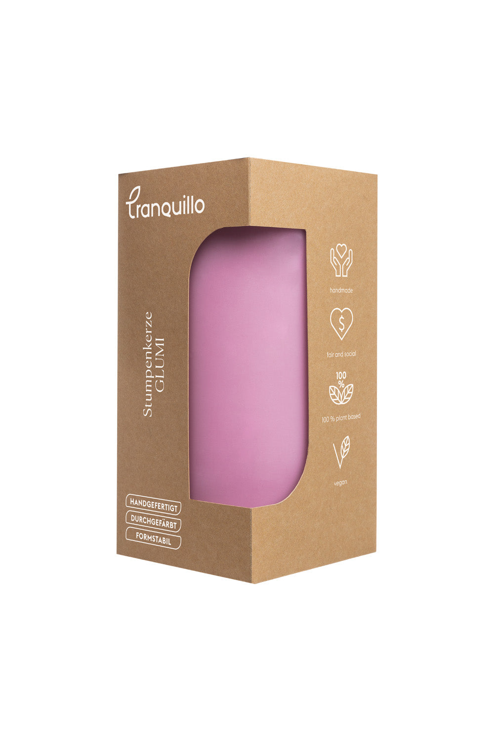 Stumpenkerze GLUMI pink