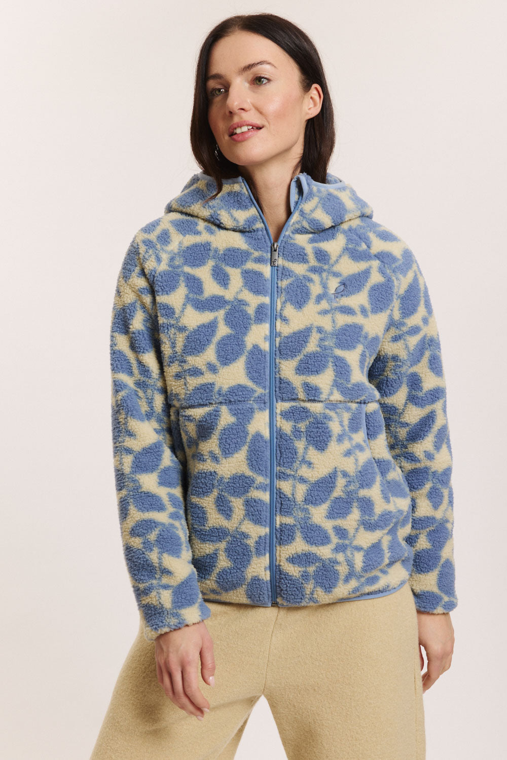 Teddy-Fleecejacke Alinaa mit recyceltem Polyester