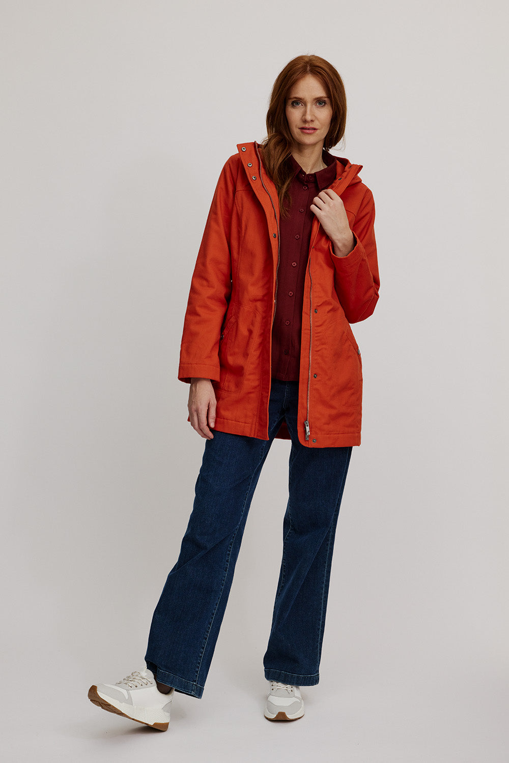 Taillierte Jacke aus Biobaumwolle