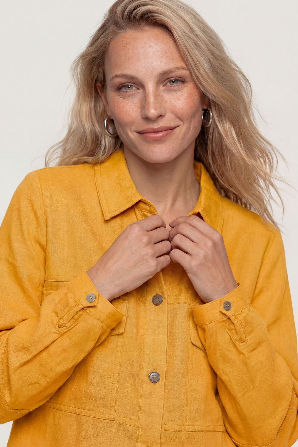 Image Ravinaa – Leinen-Hemdjacke Boxy Fit_3