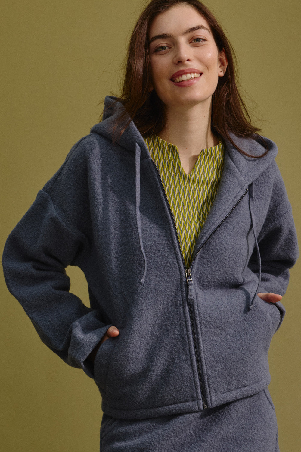 Gemütliche Jacke aus Walkwolle