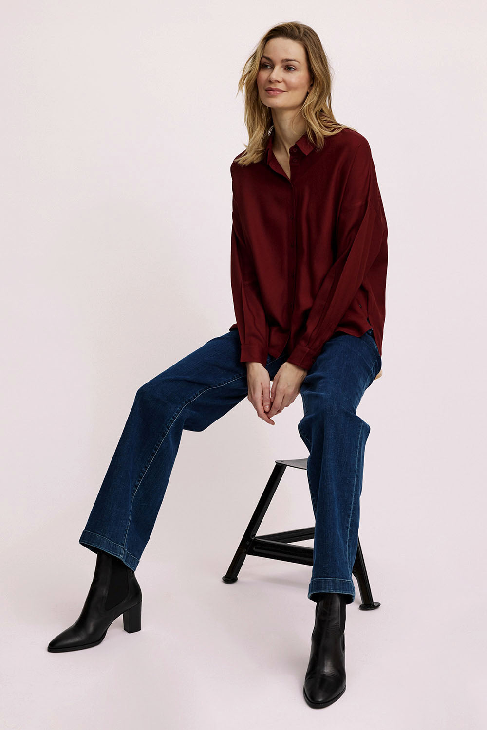 Oversize-Bluse aus EcoVero™ Viskose