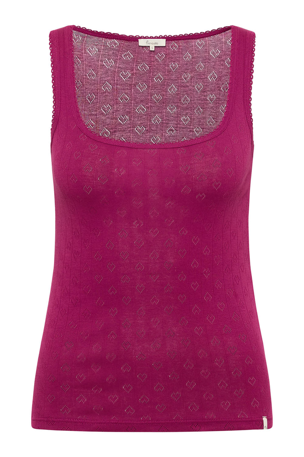 Ajour-Top Rosaa aus Biobaumwolle