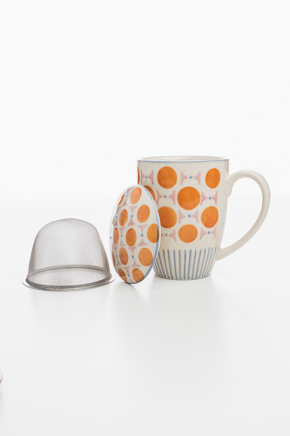 Cup with tea strainer RETROFLORIA 