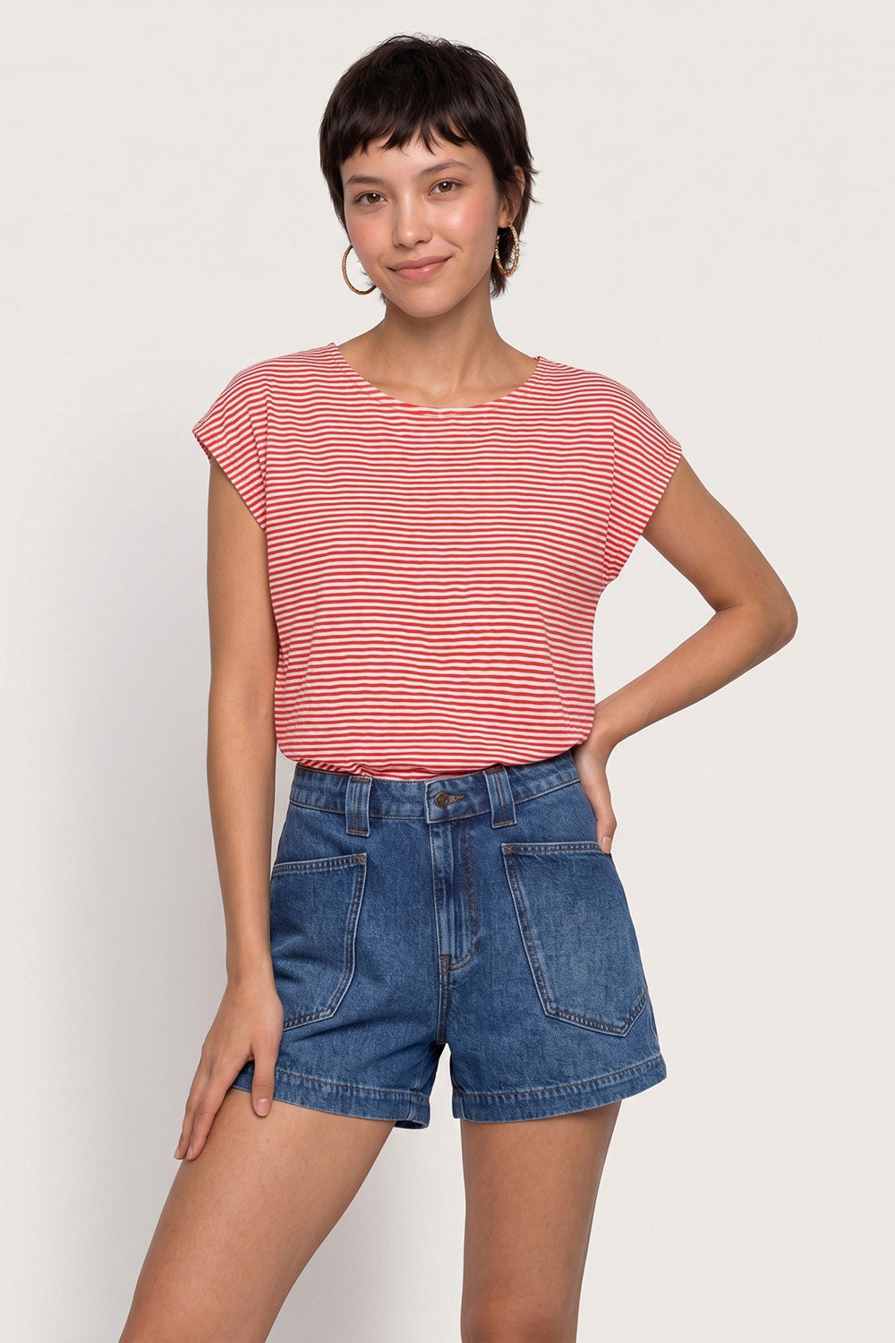 Image Dontaa – Denim-Shorts Raw & Mid Blue_1