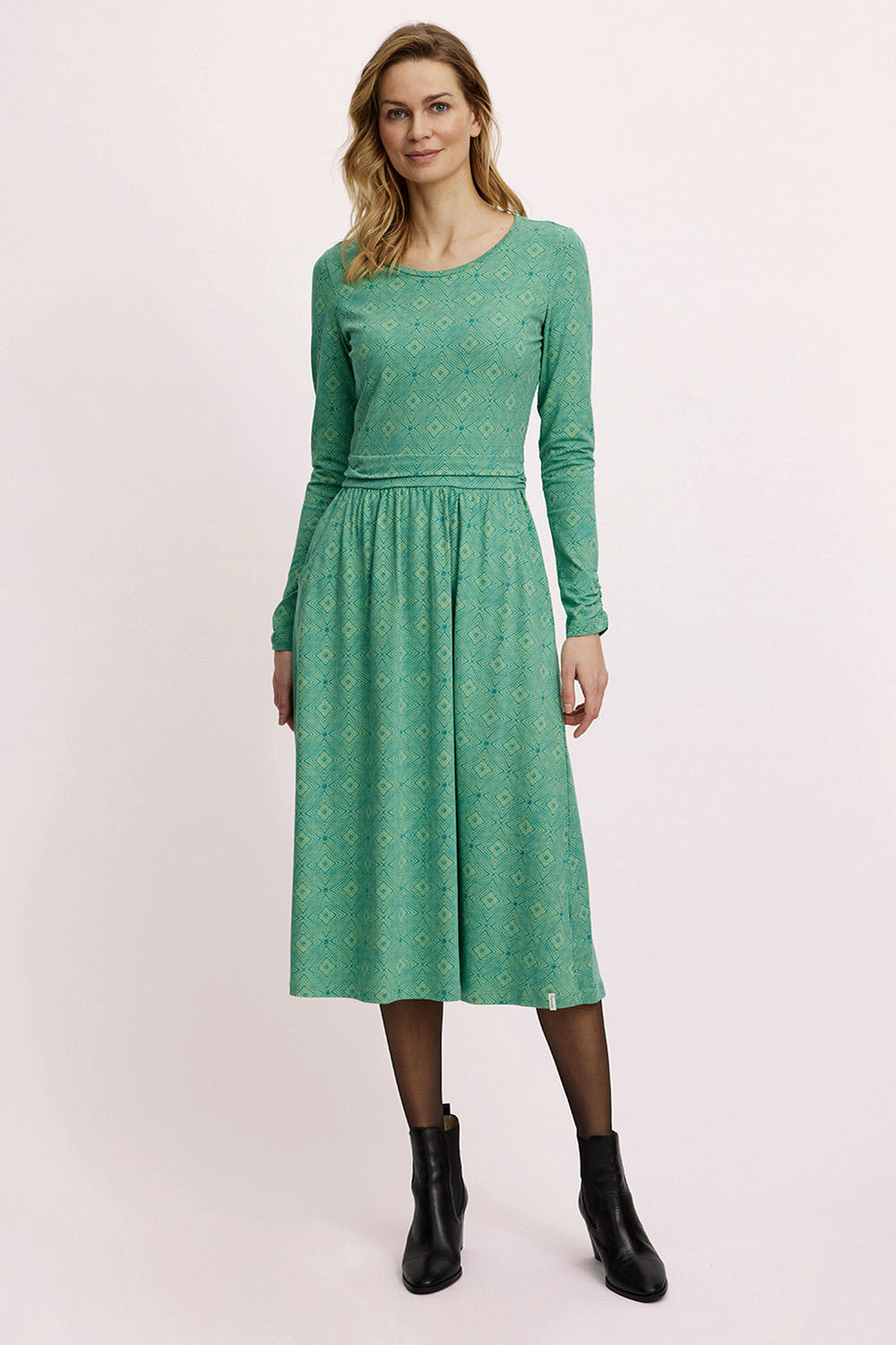 Tailliertes Jersey-Kleid