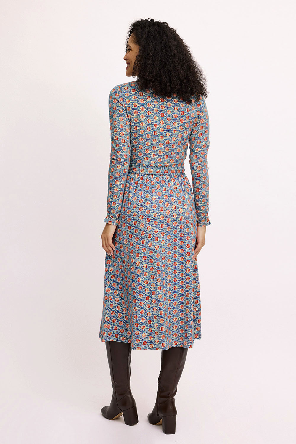 Tailliertes Jersey-Kleid