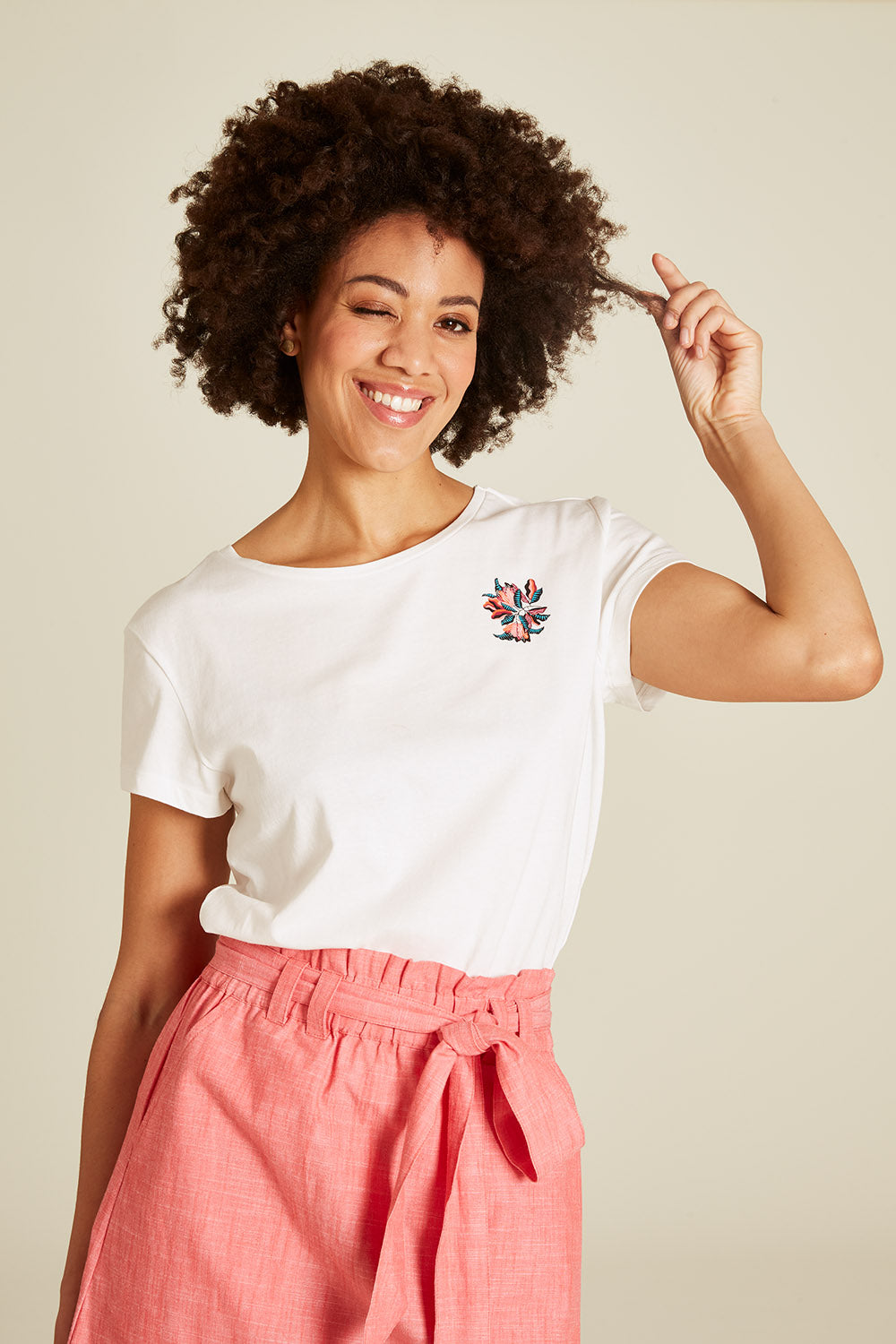 T-Shirt mit floralem Print