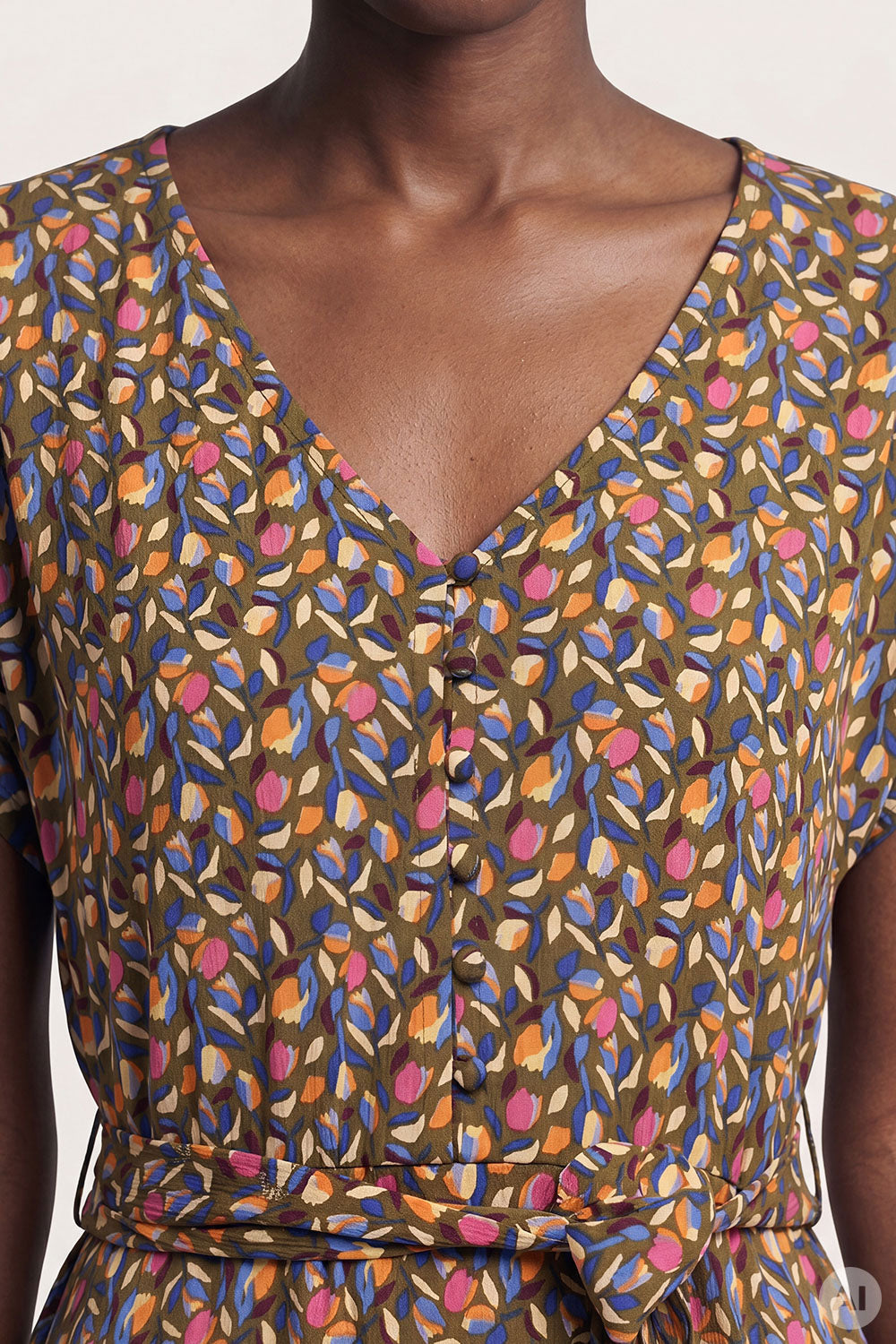Image Oleaa – Maxikleid Crinkle-Viskose_3