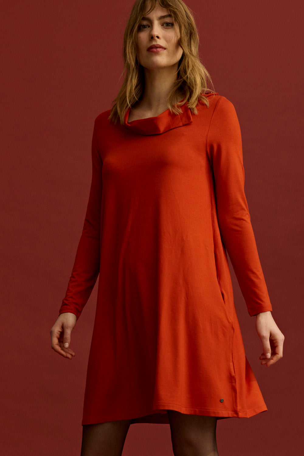 Lockeres EcoVero™-Kleid