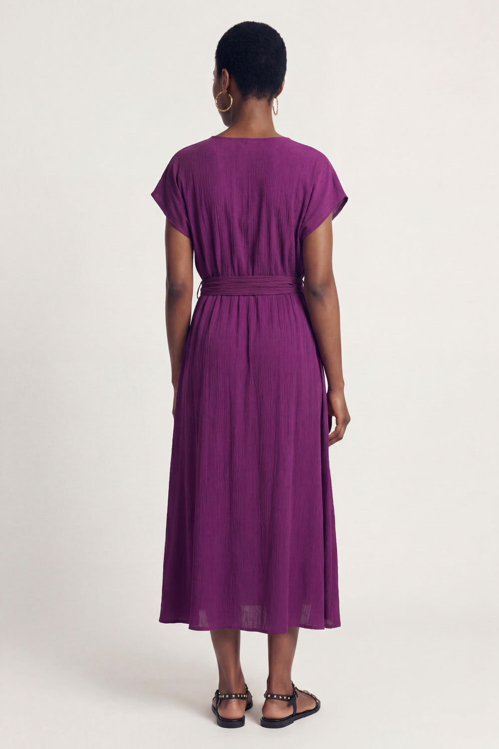 Image Oleaa – Maxikleid Crinkle-Viskose_2