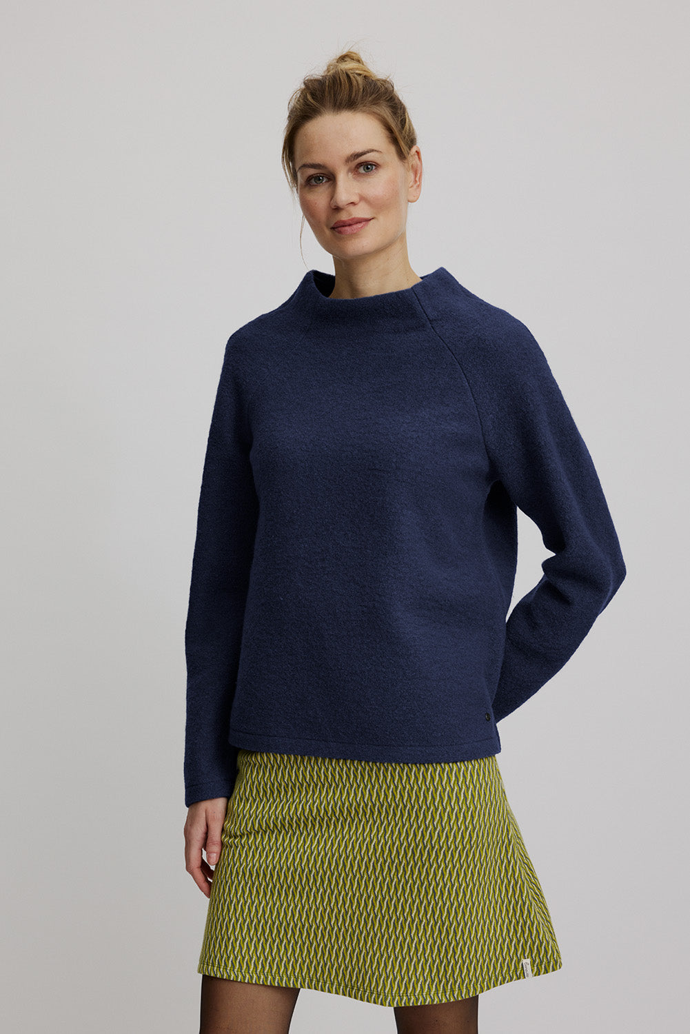 Kurzer Pullover aus reinem Wollfleece