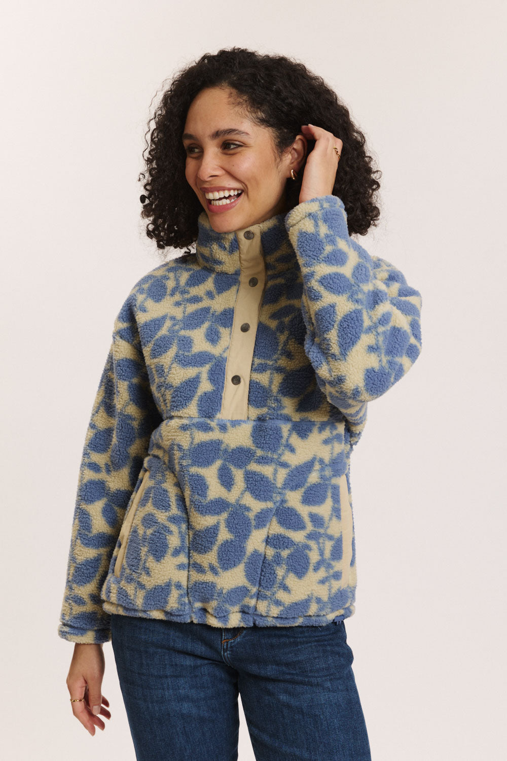 Image Fleece-Schlupfjacke Jorgaa  mit recyceltem Polyester_1