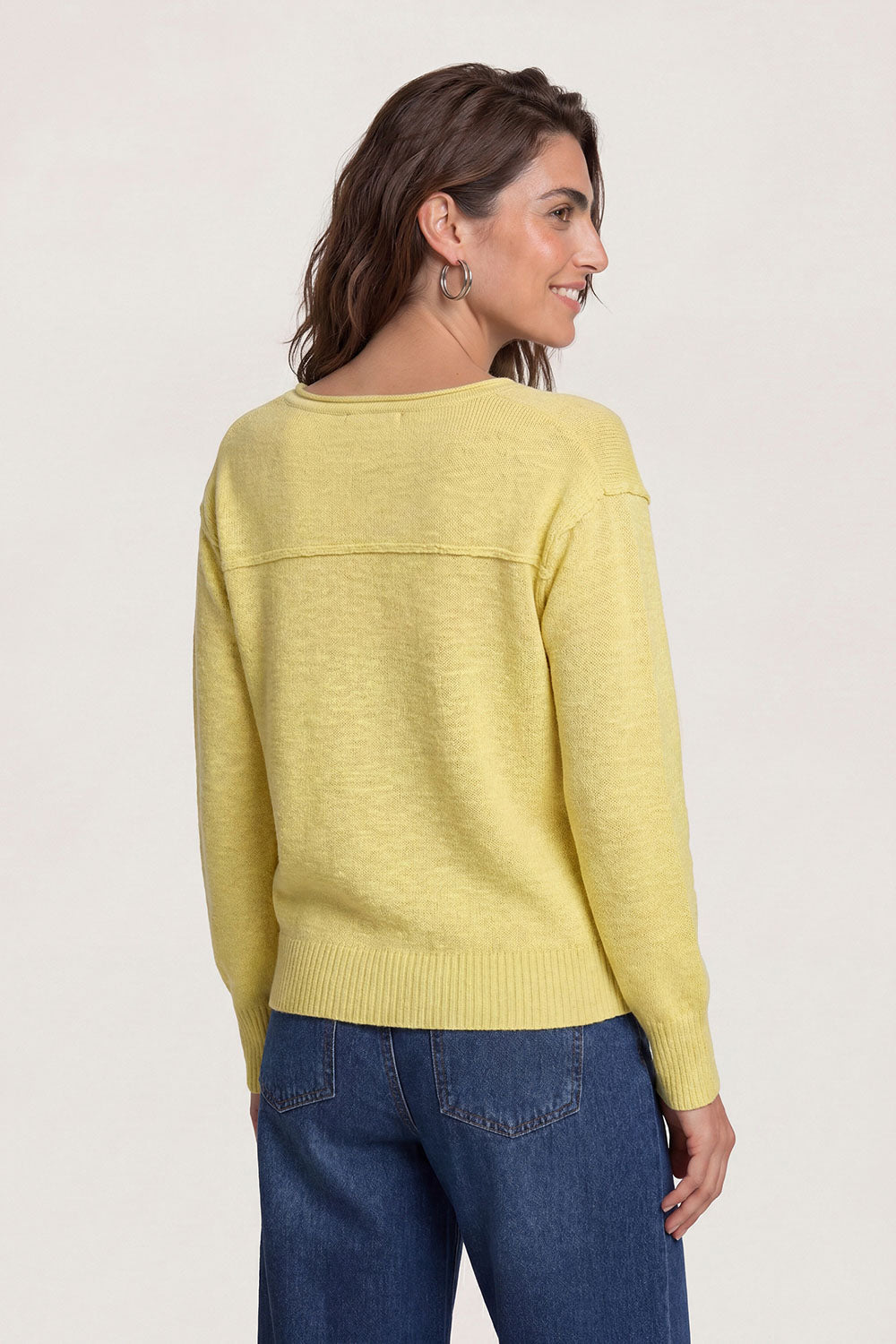 Image Rhevaa – Pullover Slub-Strick V-Neck_2