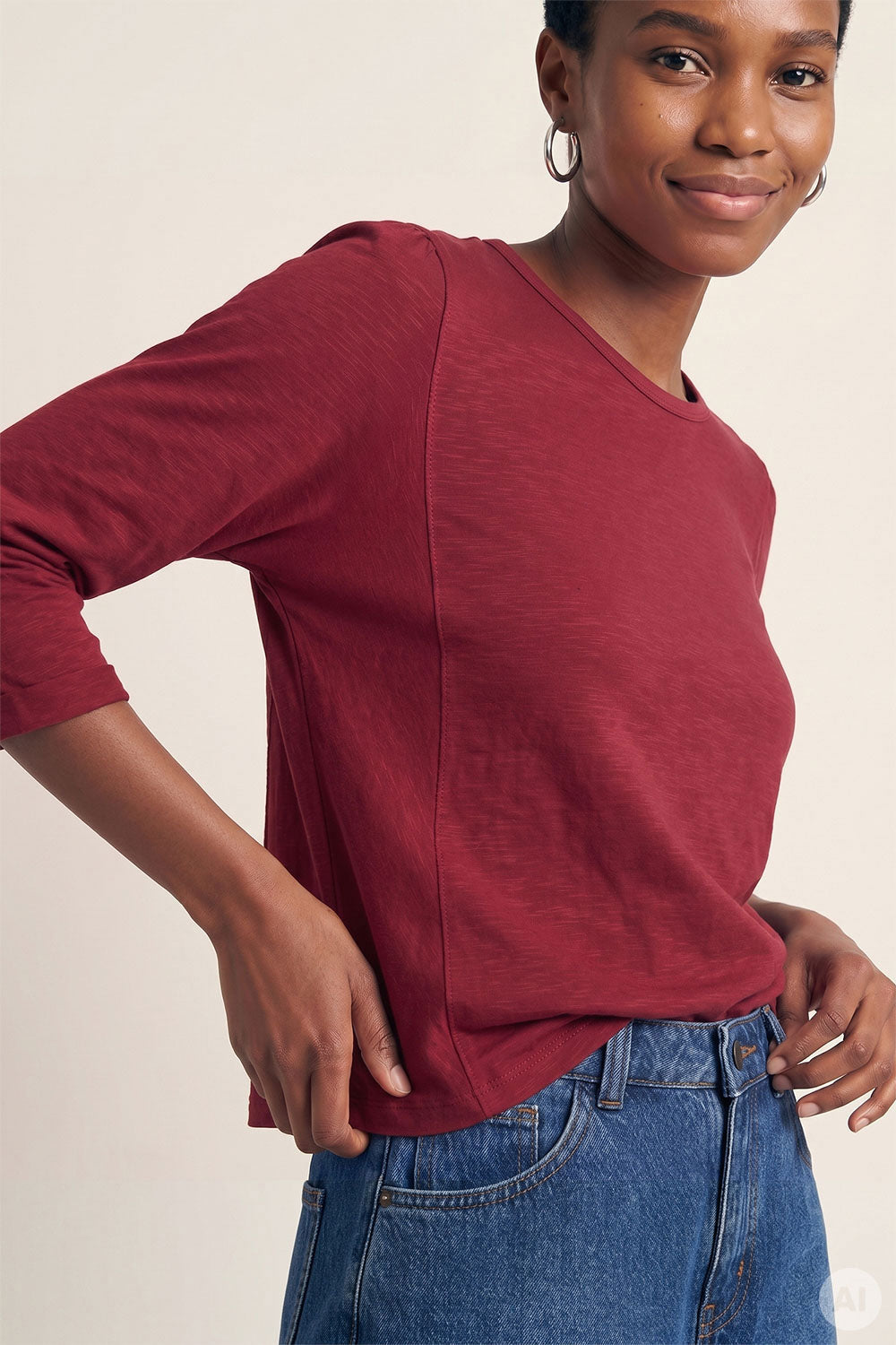 Image Tarifaa – Slub-Jersey-Shirt Detail_3