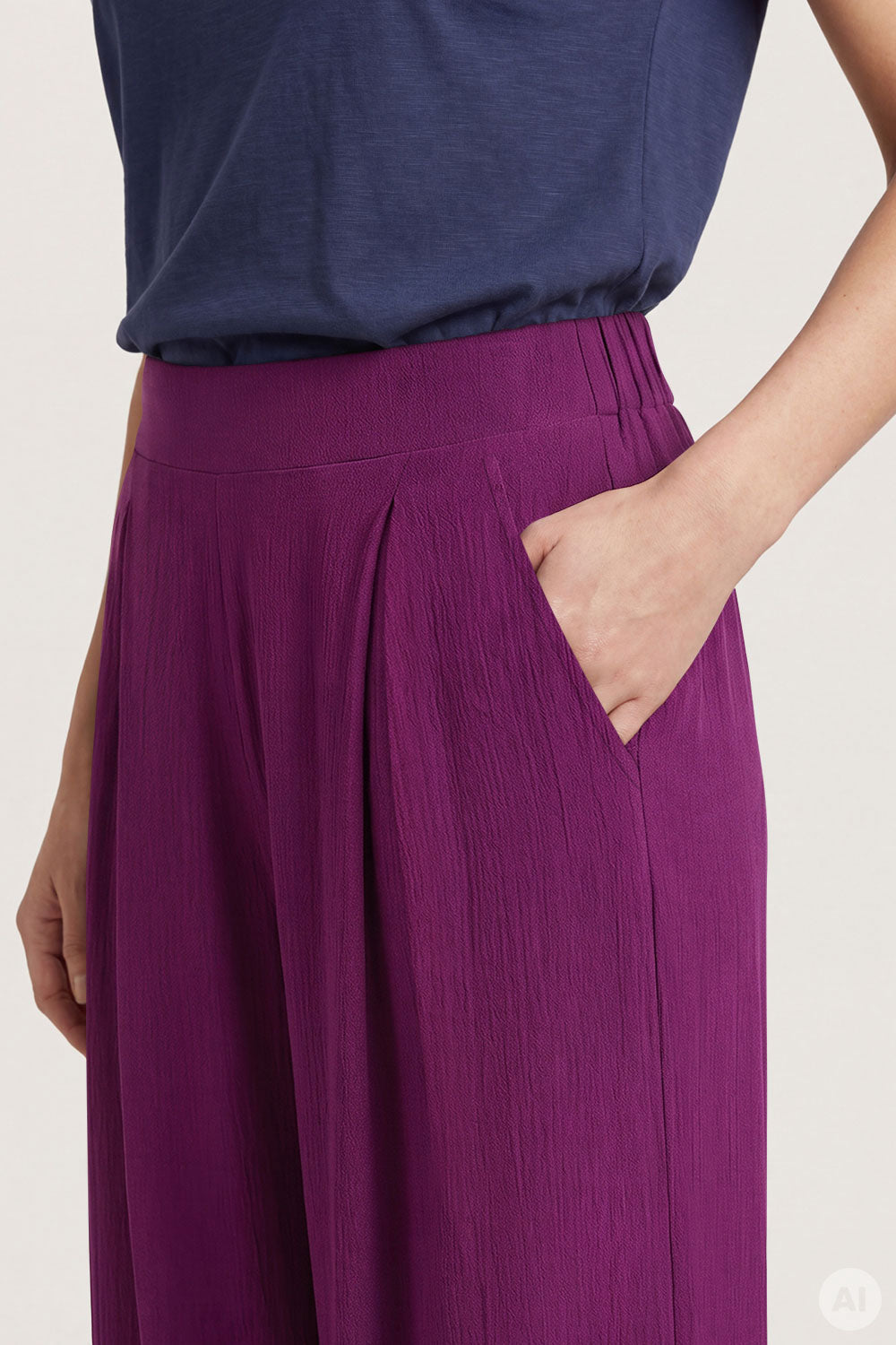 Image Paulaa – Weite Hose Crinkle-Viskose_3