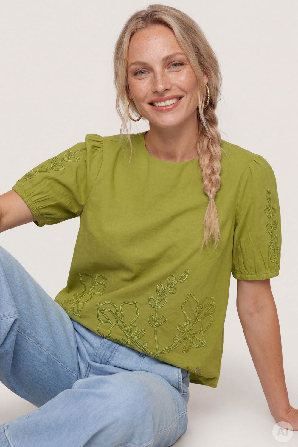 Image Elariaa – Bluse Popeline Stickerei_1