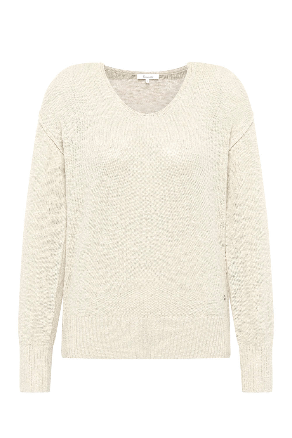 Image Rhevaa – Pullover Slub-Strick V-Neck_4