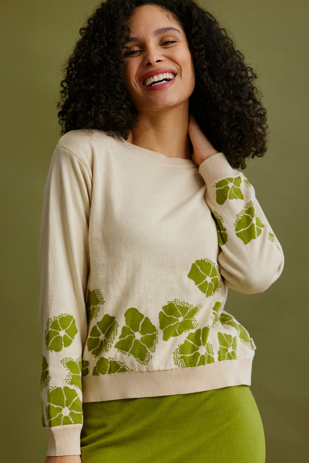 Lockerer Jaquard-Pullover
