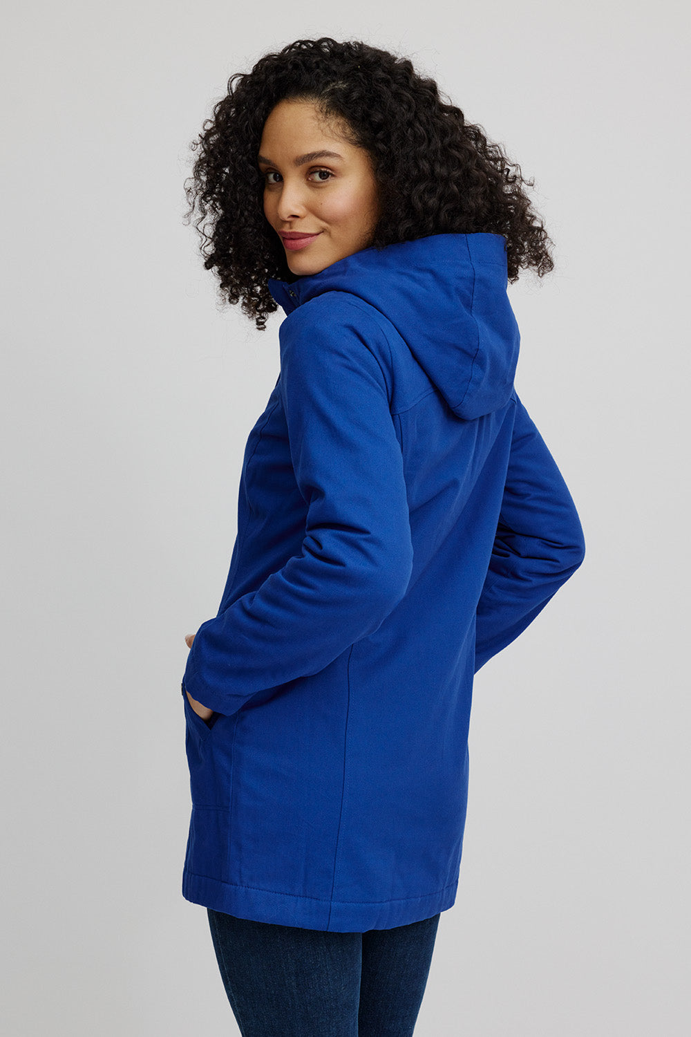 Taillierte Jacke aus Biobaumwolle