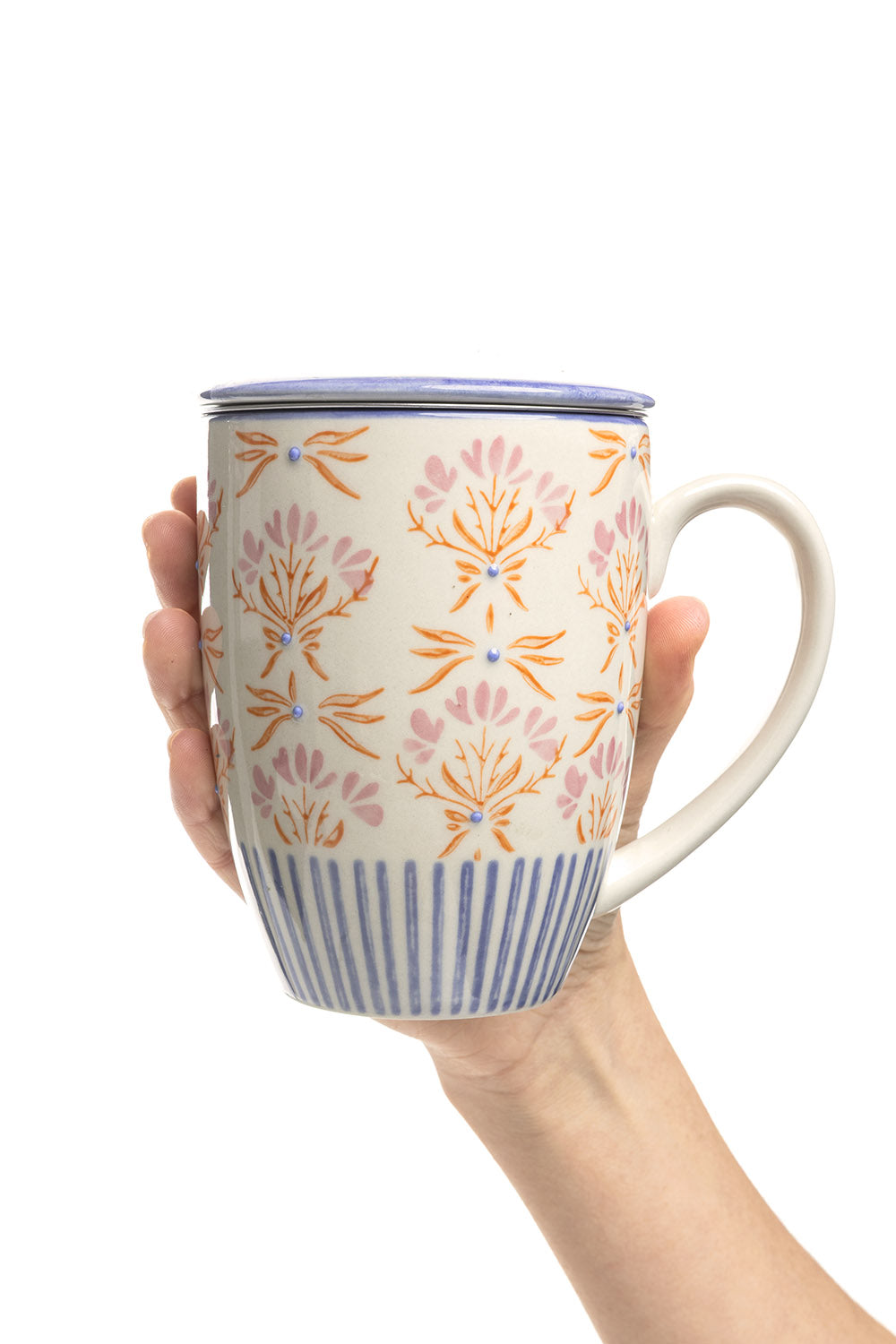 Cup with tea strainer RETROFLORIA 