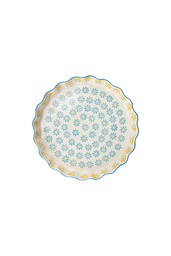 [POR672] Quiche dish FLORAL