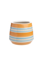 [POR677] Flower pot ORANGE AQUARELL